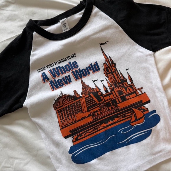 Disney Tops - Disney World Crop Baby Tee